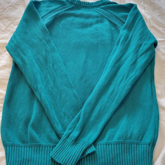 Lands' End Drifter Pullover Sweater Teal Men's Large - Picture 5 of 7